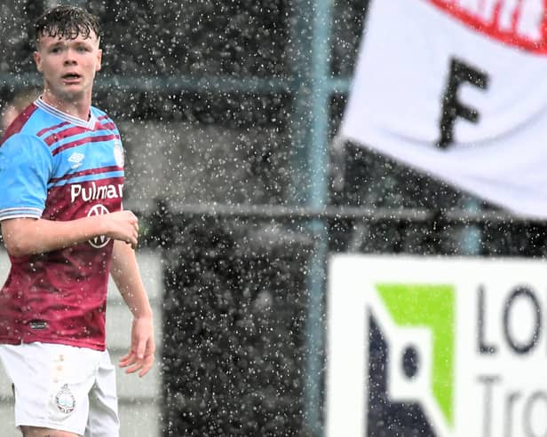 South Shields left-back Bryan Taylor in action during a friendly against Grimsby Town (photo Kevin Wilson)