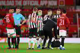 Newcastle United defender Matt Targett. Targett was sidelined for 14months after suffering an initial hamstring injury against Manchester United in November 2023.