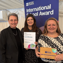 Kate Osborne MP (left) with Sarah Jones and Nichola Fullard from Toner Avenue Primary School.
