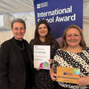 Kate Osborne MP (left) with Sarah Jones and Nichola Fullard from Toner Avenue Primary School.