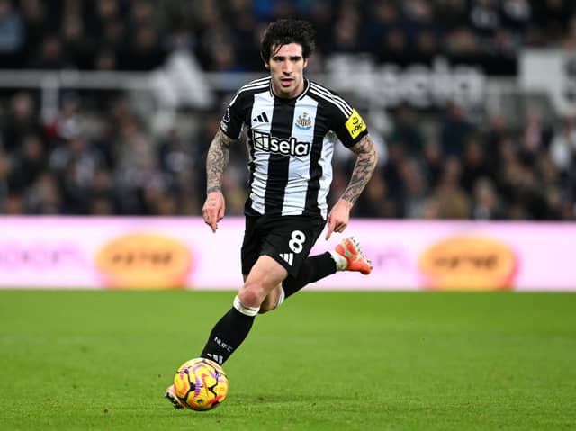 Newcastle United midfielder Sandro Tonali. Tonali has been linked with a move to Juventus