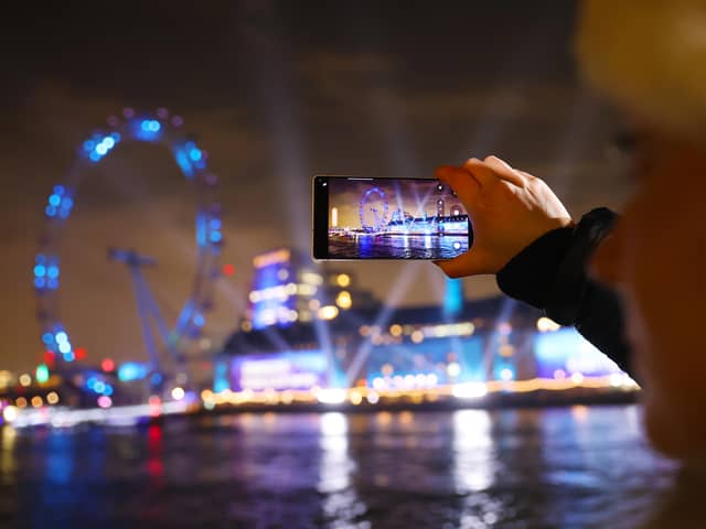 London’s County Hall and the London Eye were illuminated