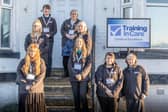 Dr Angela Brown (furthest right) with members of the Training in Care team outside of their head office, in South Shields.