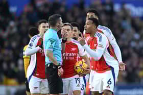 Myles Lewis-Skelly was sent off during Arsenal's win v Woves. He is set to miss the Carabao Cup match against Newcastle United