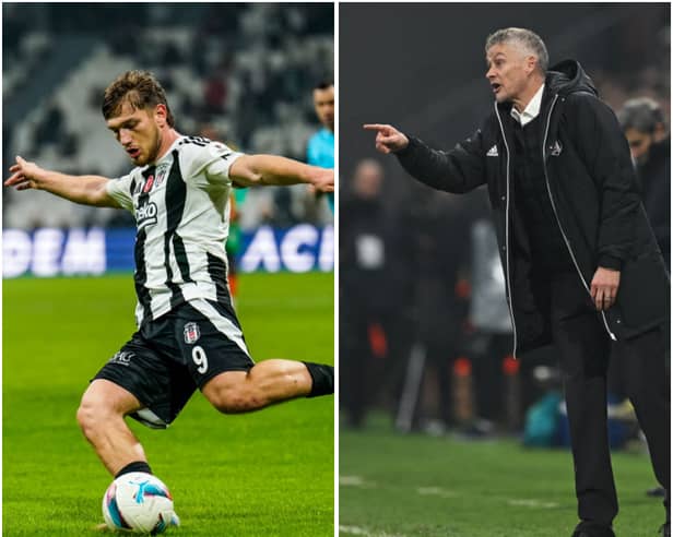 Besiktas manager Ole Gunnar Solskjaer and striker Semih Kiliscoy. Kiliscoy has been linked with a move to Newcastle United this month.