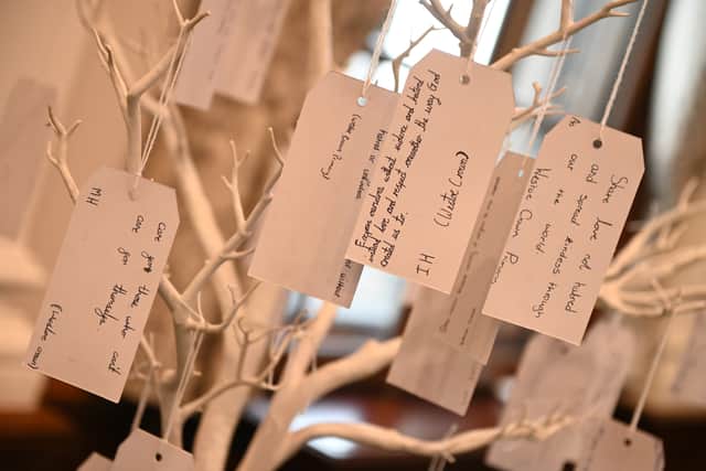 Children from Westoe Crown and Hadrian Primary School played a key role in the service by placing leaves on a special ‘Tree of Life’.