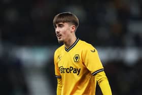 Fraser Harper of Wolverhampton during the Bristol Street Motors Trophy match between Derby County and Wolverhampton Wanderers U21 at Pride Park on November 08, 2023 in Derby, England. (Photo by Jack Thomas - WWFC/Wolves via Getty Images)