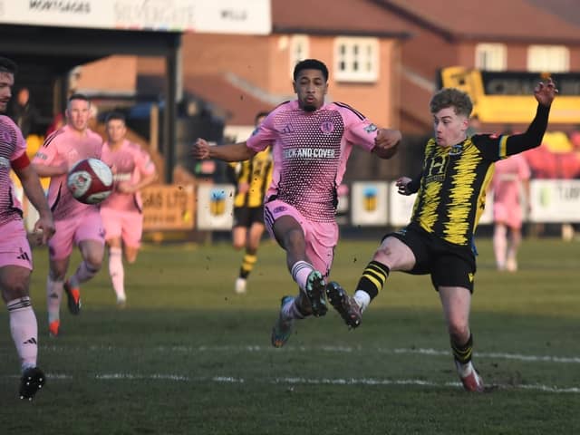 Hebburn Town battled a 1-1 draw with Macclesfield (photo Tyler Lopes)