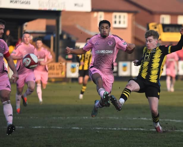 Hebburn Town battled a 1-1 draw with Macclesfield (photo Tyler Lopes)
