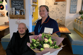 Nick Atkinson has thanked Community Matron Paula Jackson for helping to save his life when he had a cardiac arrest in Boldon Asda.
