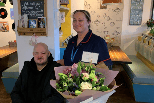 Nick Atkinson has thanked Community Matron Paula Jackson for helping to save his life when he had a cardiac arrest in Boldon Asda.
