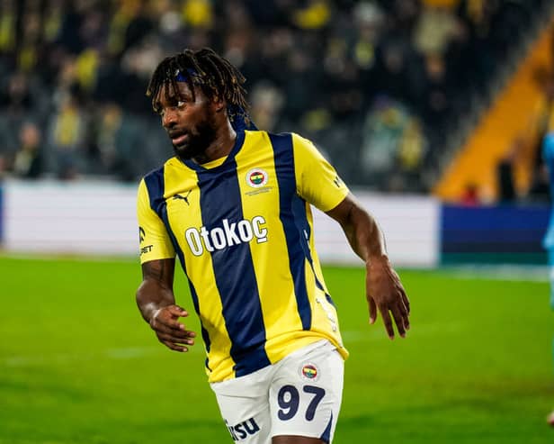 Allan Saint-Maximin of Fenerbahce looks on during the match. Fenerbahce and Basaksehir faced each other in the Trendyol Super League , the match took place at Sukru Saracoglu Stadium on December 15, 2024 (Photo by Yagiz Gurtug / Middle East Images / Middle East Images via AFP) (Photo by YAGIZ GURTUG/Middle East Images/AFP via Getty Images)