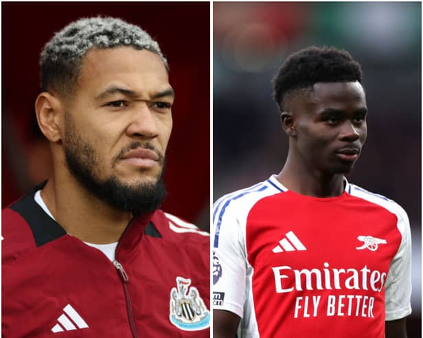 Joelinton is a doubt to face Arsenal. Bukayo Saka will not feature against Newcastle United