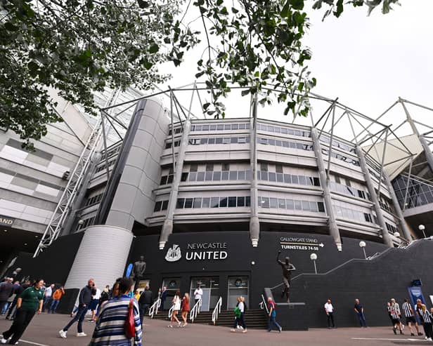 St. James' Park, Newcastle United’s home stadium. 