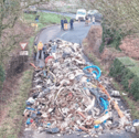 Dramatic pictures posted on Facebook posted by Watery Lane resident Elaine Hutchings show the scale of the fly tipping.