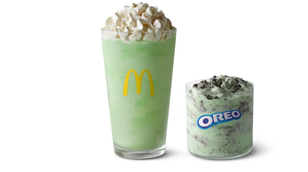 The Shamrock Shake and OREO Shamrock McFlurry