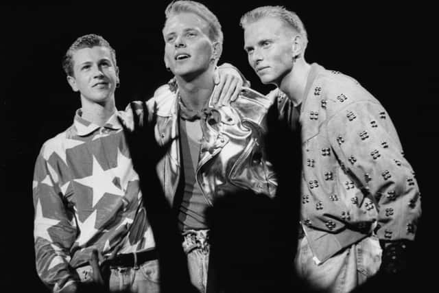 'Bros' pictured in 1988: (L-R) Craig Logan, Matt Goss and Luke Goss. Credit: Dave Hogan/Getty Images