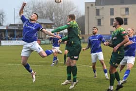Action from Hebburn Town's goalless draw at Matlock Town (photo Tyler Lopes)