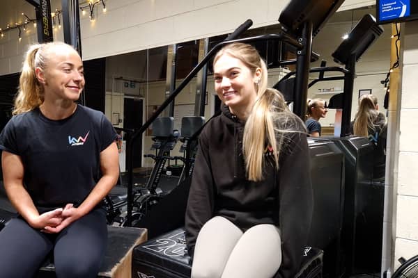 Hebburn boxer Bobbylee Burns, right, with Karleigh Wright of KW Fitness.