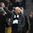 Former Newcastle striker John Tudor waves to the crowd during half time during the Premier League match between Newcastle United and Crystal Palace at St. James Park on April 06, 2019 in Newcastle upon Tyne, United Kingdom. (Photo by Stu Forster/Getty Images)