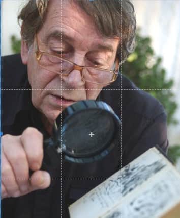 Vince pictured with the diary of Austrian artist Fritz Schwarz-Waldegg in 2005.