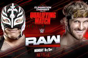 Rey Mysterio squares off against Logan Paul as one of them looks to enter the Elimination Chamber in tonight's episode of WWE Raw on Netflix.