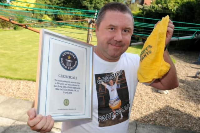 Here's Gary with his Guinness World Record certificate.