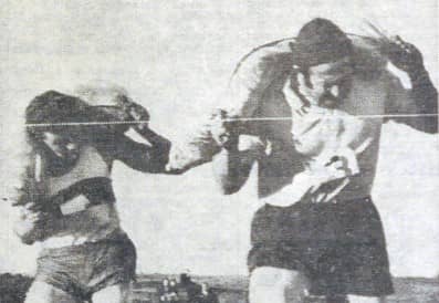 Ted Nicholson wins the coal carrying race ahead of Gordon Froment in 1970.