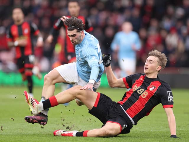 Dean Huijsen in action for AFC Bournemouth. 
