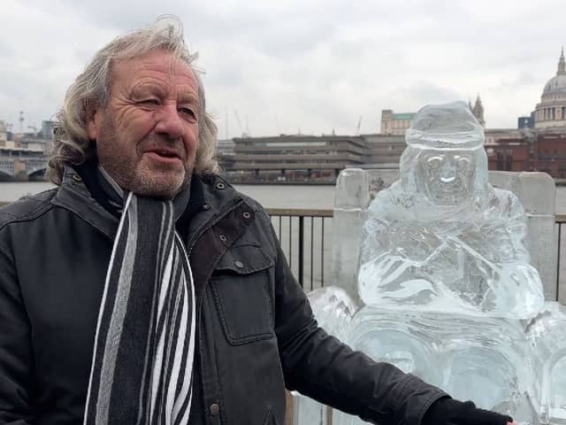 A statue has been unveiled as part of a campaign to highlight the issue of pensioner poverty this winter.