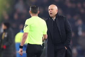 Arne Slot was shown a red card following Liverpool's draw with Everton.
