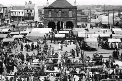 An undated view of South Shields Market Place.
