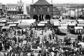 An undated view of South Shields Market Place.