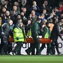 Nottingham Forest striker Taiwo Awoniyi was stretchered off against Exeter City in midweek