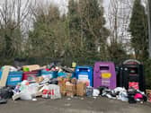 Fly tipping at Monkton Stadium in South Tyneside. 