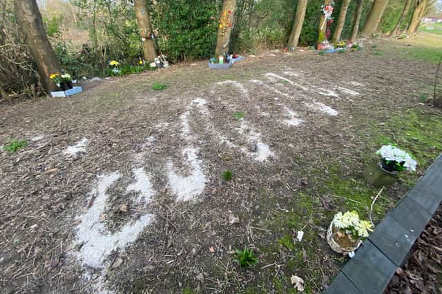 Ashes at Carleton Cemetery and Crematorium.