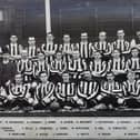 An original postcard showing the Newcastle United Championship winning squad for the 1904-05  season including star players Colin Veitch, James Lawrence (mis-spelt Laurence on the card) Bill McCracken, Andy Aitken, Alex Gardner, Jack Rutherford, Willie Appleyard and Jack Carr, card from photographers collection. (Stu Forster/Getty Images/Hulton Archive)