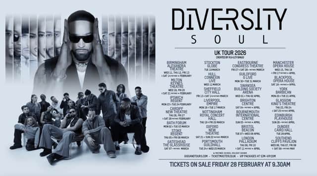 Diversity's SOUL tour will visit 31 towns and cities, performing over 60 dates between February and May 2026