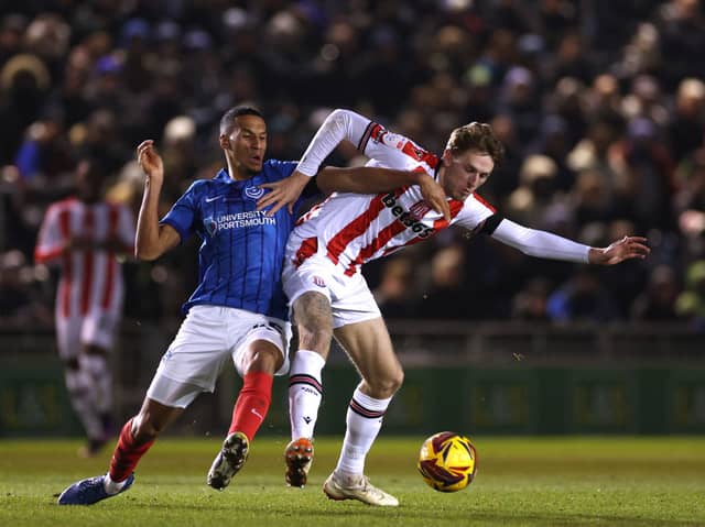 Isaac Hayden in action for Portsmouth