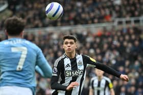 Lewis Miley in action against Nottingham Forest. 