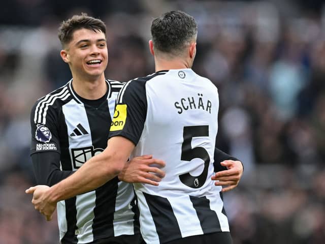 Lewis Miley in action for Newcastle United. 