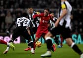 Alexis Mac Allister of Liverpool during the Premier League match between Newcastle United FC and Liverpool FC at St James' Park on December 04, 2024 in Newcastle upon Tyne, England. (Photo by Andrew Powell/Liverpool FC via Getty Images)