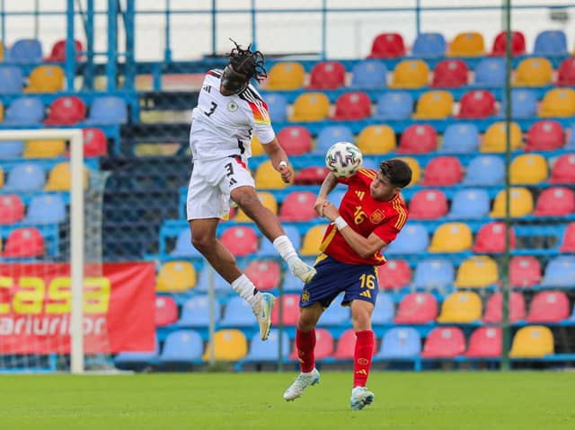 Antonio Cordero in action for Spain U19's