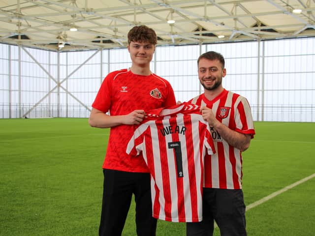 Alfie Evans (left) and Joe Hay at the Beacon of Light before they set off on their fundraising run to Hillsborough in Sheffield.