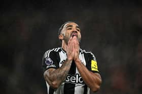 Callum Wilson in action against Liverpool for Newcastle United. 