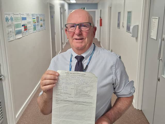 Chris Macklin who is celebrating 50 years of service to the NHS.