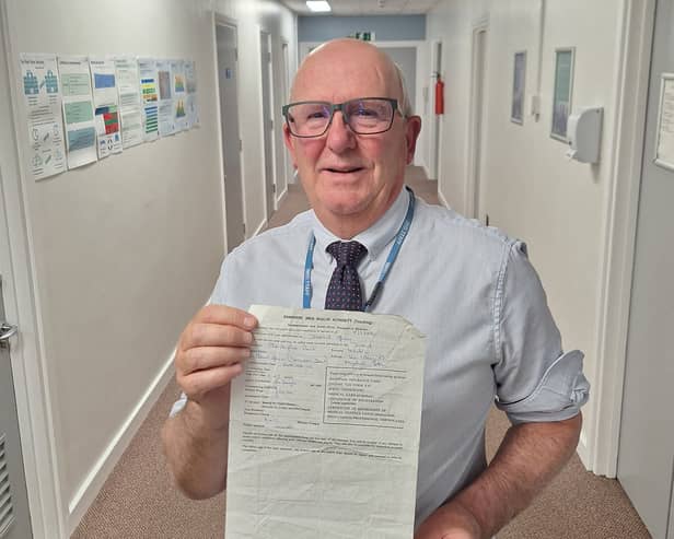 Chris Macklin who is celebrating 50 years of service to the NHS.