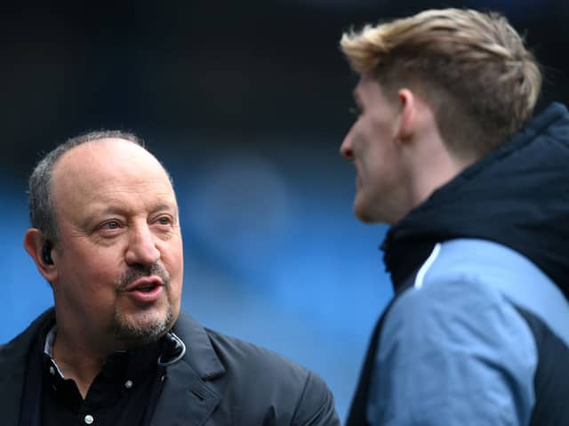 Rafa Benitez briefly coached Anthony Gordon during their time at Everton.