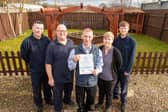 Pet Cremation Services (PCS), in East Boldon, have picked up a silver award from Investors in the Environment (iiE). From left: Jeff Poulter, Ian Grundy, Mark Dorner, Suzanne Gardener, and Grant Walker.