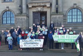 Save the Fellgate Greenbelt campaigners at South Shields Town Hall ahead of meeting on Local Plan on February 27.